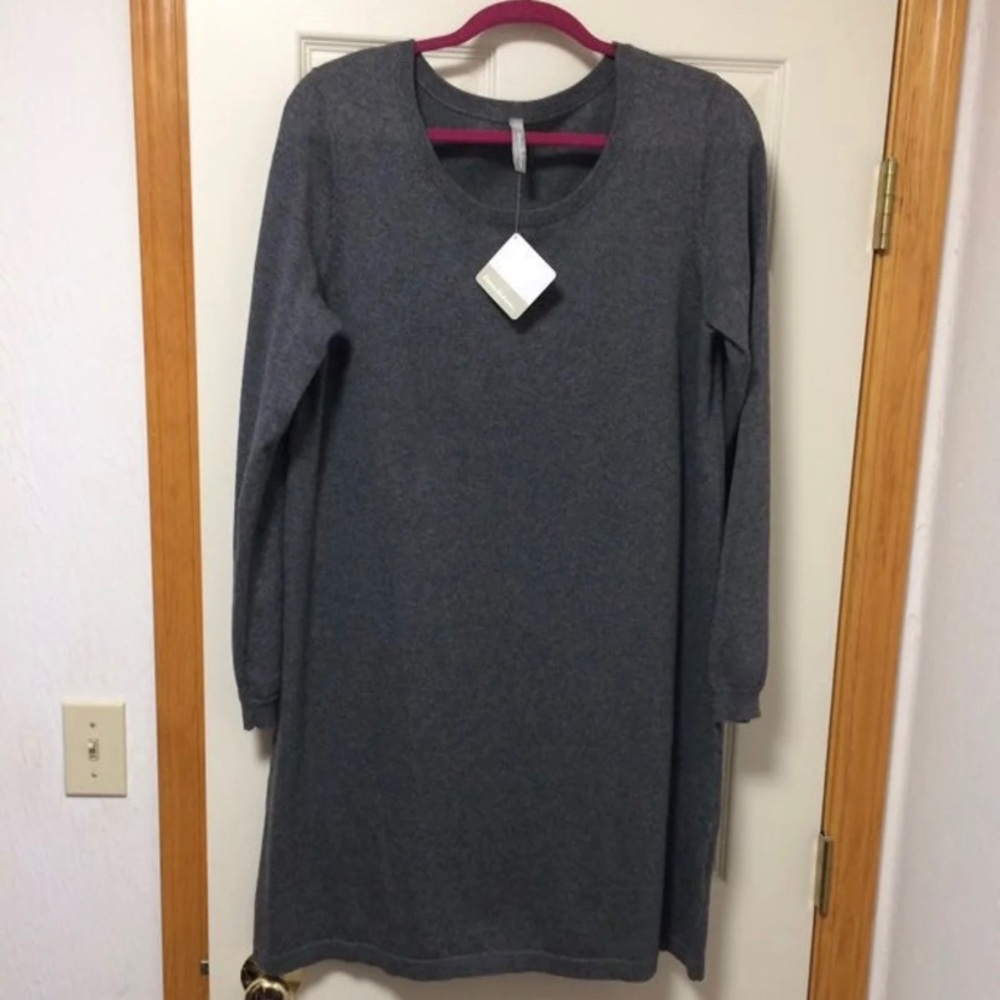 Hanna Andersson Soft Charcoal Gray Sweater Dress